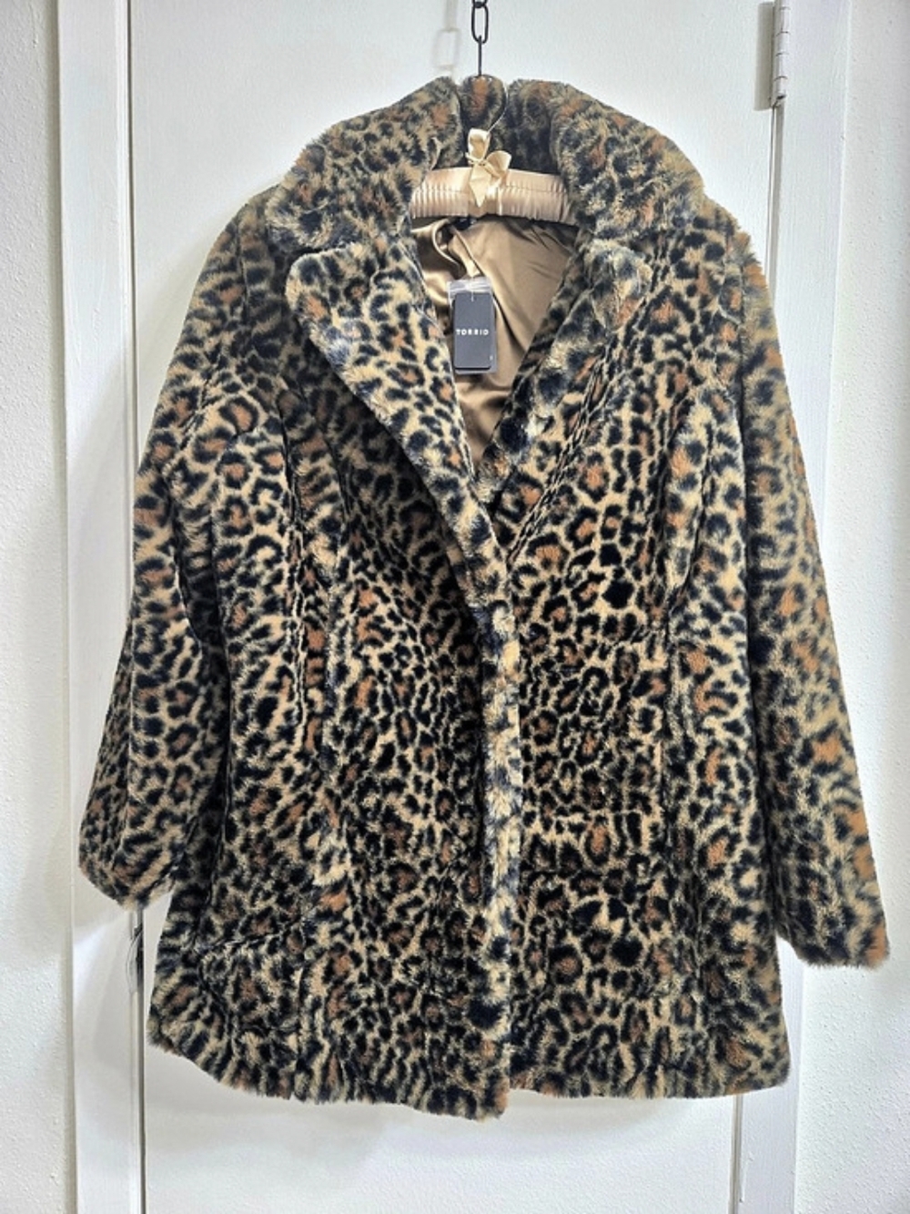 Torrid Leopard Print Teddy Coat Size 00 NWT